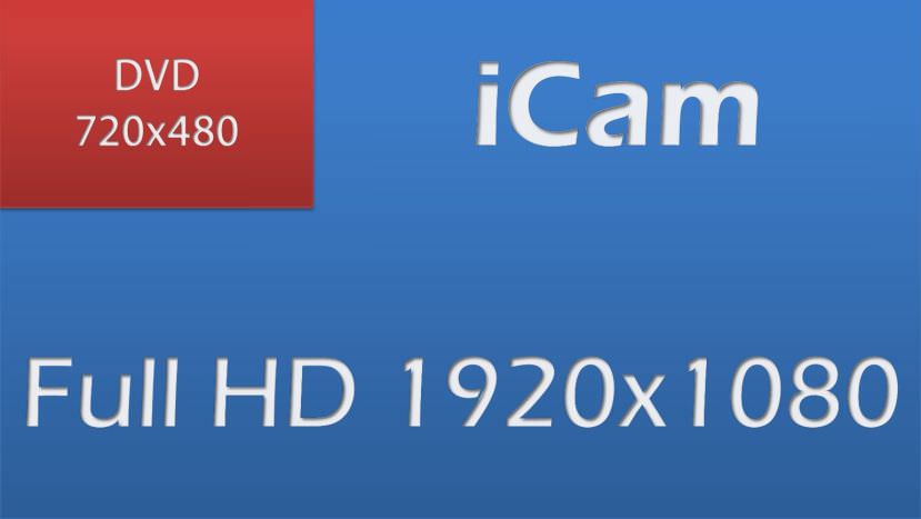 iCam摄影机的画质与DVD的比较